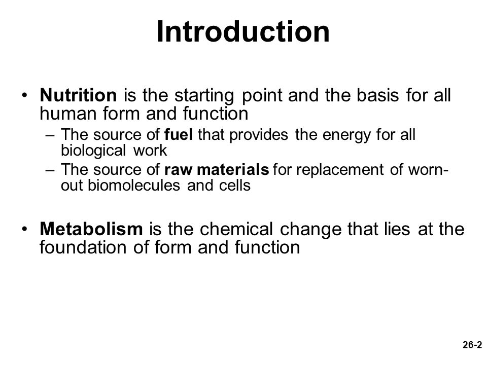 Chapter 26 Nutrition and Metabolism Lecture PowerPoint - ppt download